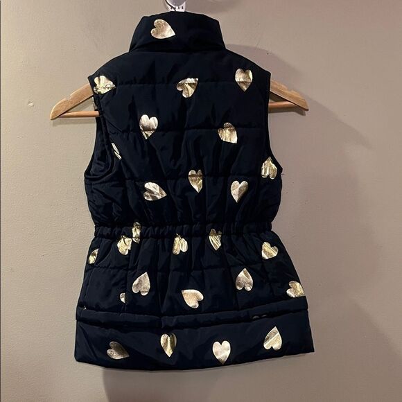 Kids Imoga Navy and Gold Heart Puffer Vest - Picture 6 of 6
